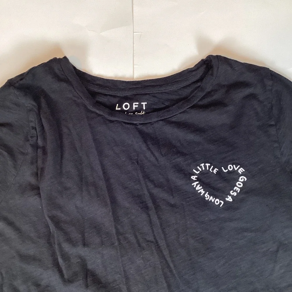 Loft Womens Tank Top Shirt Top Size L Large Soft Stretch Comfort Casual Love - Picture 2 of 9